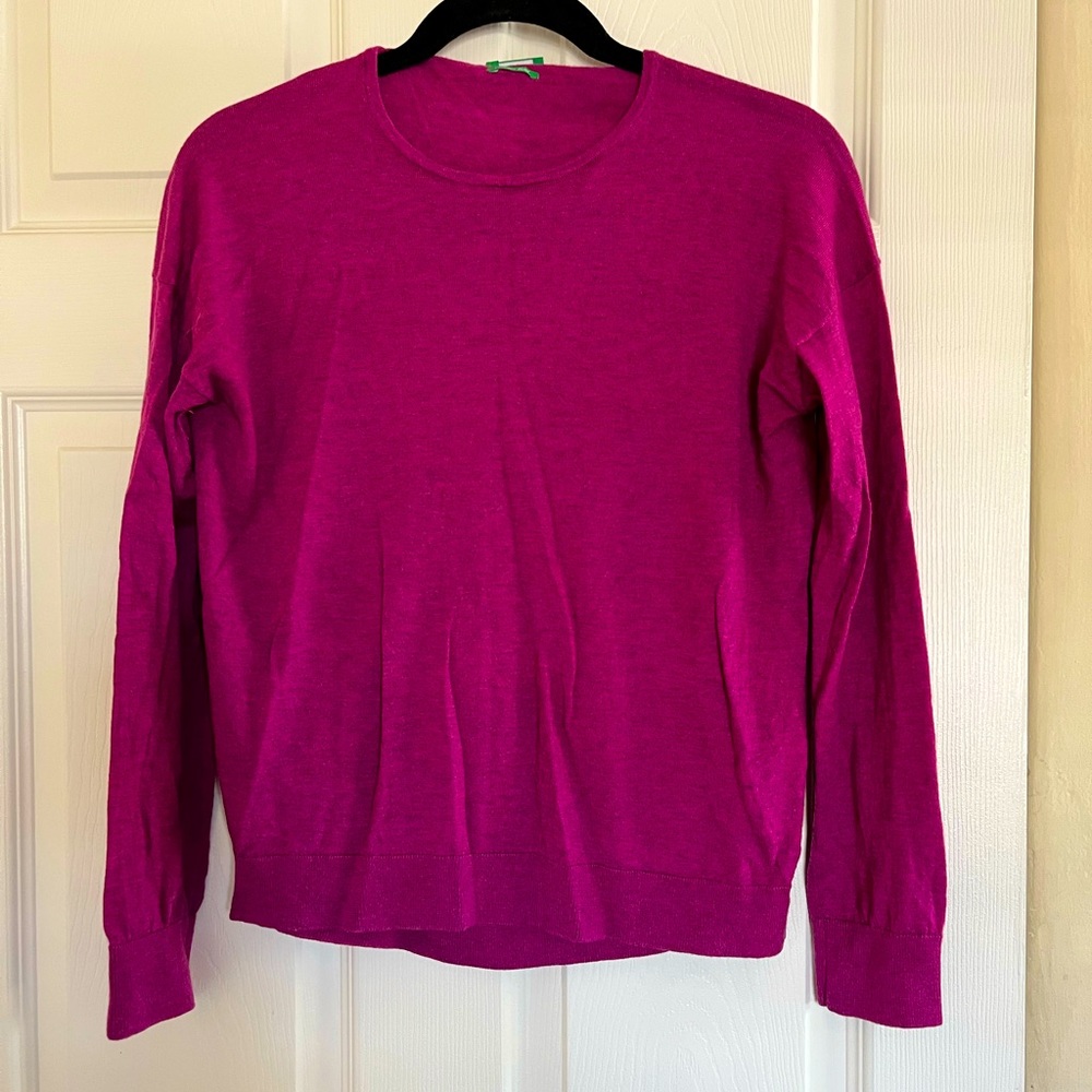 Raspberry Cashmere Blend Sweater